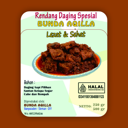 Bunda Aqilla - Rendang Daging Spesial (500 gr)
